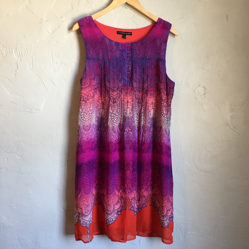 🎉Chris McLaughlin multi colored dress Sz 14